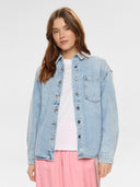 Stonewash denim blouse nukaysa