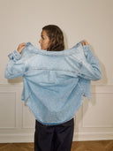 Stonewash denim blouse nukaysa