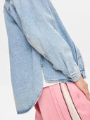 Stonewash denim blouse nukaysa