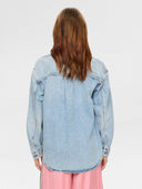 Stonewash denim blouse nukaysa