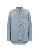 Stonewash denim blouse nukaysa