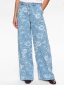 Denim broek met print nugiselly