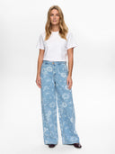 Denim broek met print nugiselly