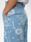 Denim broek met print nugiselly