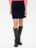 Donker blauwe corduroy rok nujoanna