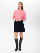 Donker blauwe corduroy rok nujoanna