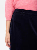 Donkerblauwe corduroy rok nujoanna