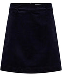 Donkerblauwe corduroy rok nujoanna