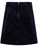 Donkerblauwe corduroy rok nujoanna