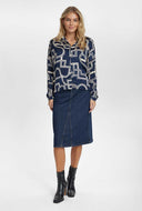 Donkerblauwe blouse nuletty