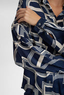 Donkerblauwe blouse nuletty