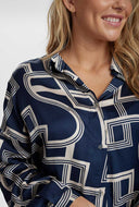 Donkerblauwe blouse nuletty