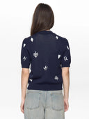 Donkerblauwe cardigan numalitta