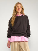 Donkerbruine oversized sweater nubissa