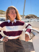 Gestreepte polo top nudarin