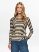 Goud gestreepte longsleeve nurixie