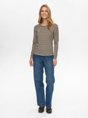 Goud gestreepte longsleeve nurixie