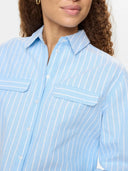 Lichtblauw gestreepte blouse nukelsey