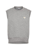Mouwloze sweat top met hartje nunathalie