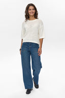 Creme trui numirandi pullover