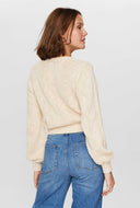 Ecru cropped vest numirna
