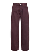 Donkerpaarse barrel jeans nuamsterdam