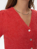 Rode wollen cardigan nusuri