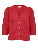 Rode wollen cardigan nusuri