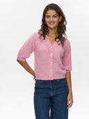 Roze gebreid vest nulana