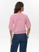 Roze gebreid vest nulana