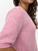 Roze gebreid vest nulana