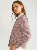 Roze geruite blouse nusussie