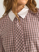 Roze geruite blouse nusussie