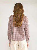 Roze geruite blouse nusussie