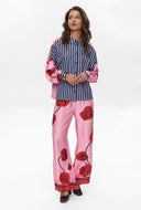 Roze gestreepte blouse nujoelle