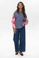 Roze gestreepte blouse nujoelle