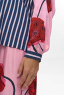 Roze gestreepte blouse nujoelle