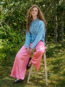Roze wide leg trackpants nuposy