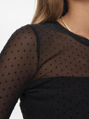 Zwarte mesh longsleeve nujinnie