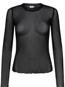 Zwarte mesh longsleeve nujinnie