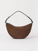 Suede tas leo midi chocoladebruin