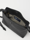 Zwarte leren tas sienna mini