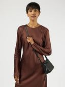 Zwarte leren tas sienna mini