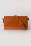 Cognac crossbody tas stella