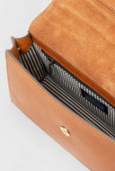 Cognac crossbody tas stella