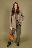 Cognac crossbody tas stella