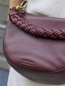 Dark cherry crossbody tas leo