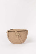 Ray bum bag woven soft grain leather sand
