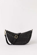 Leo woven soft grain leather black