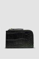 Lola coin purse black croco leather